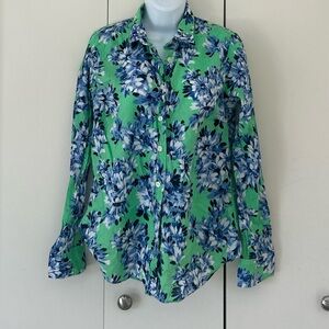 J.Crew Cotton Floral Button Down Shirt S